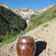 Handcrafted crock in the Korean onggi crocks by Colorado potter Adam Field (www.adamfieldpottery.com).