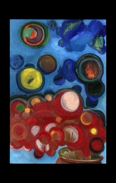 Fermenting Bubbles, painting by Dominic Padua