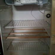 Tempeh incubator in an old fridge.